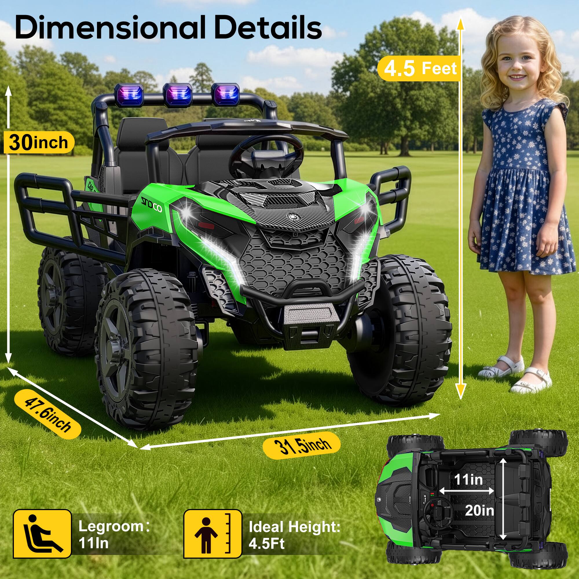 Dimensional Details

4.5 Feet

30inch

STOCO

47.6inch

31.5inch

11in

Legroom: 11in

Ideal Height: 4.5Ft

20in