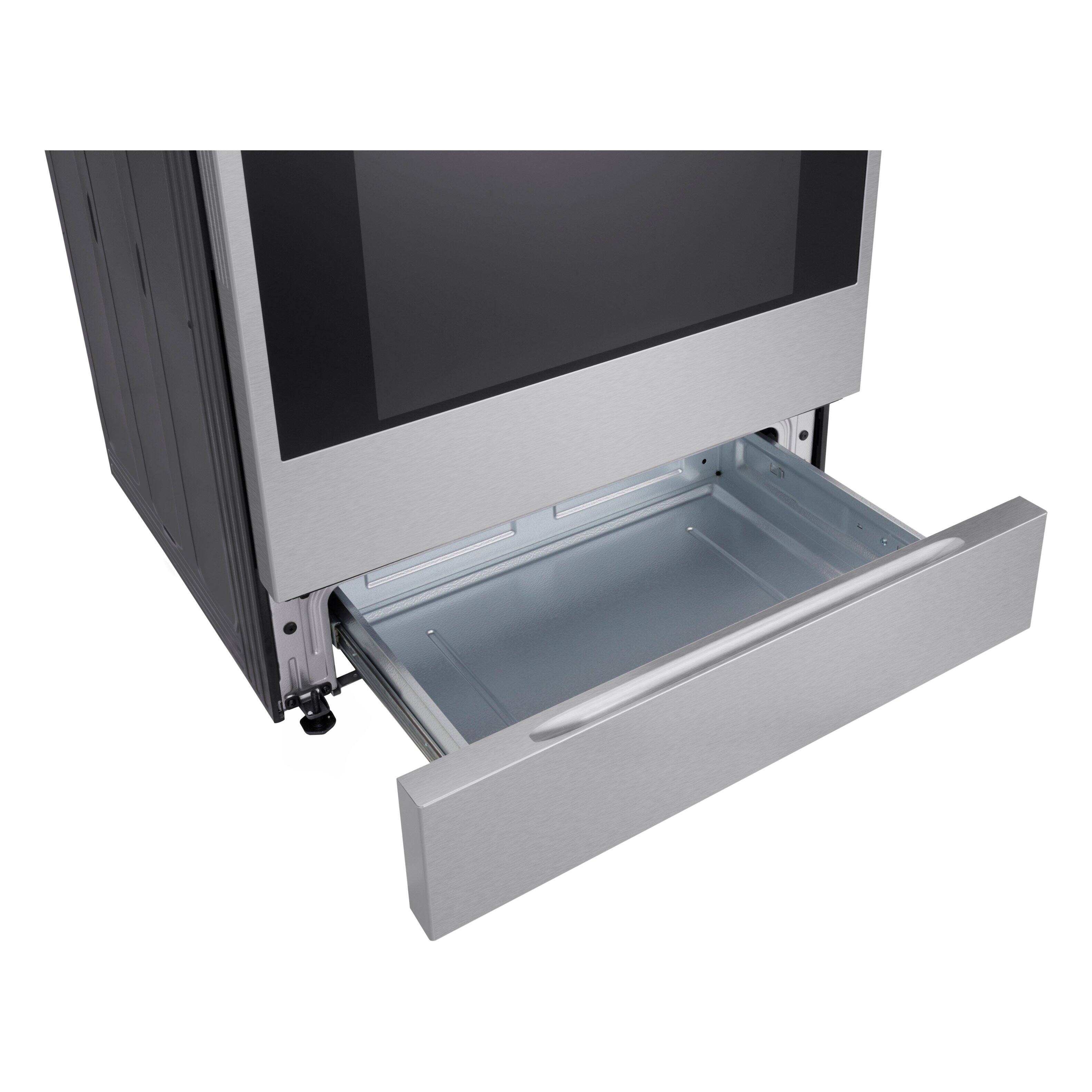 Alt View 22. LG - SIGNATURE 6.3 Cu. Ft. Slide-In Gas True Convection Range with EasyClean, Color LCD Display and Smart AI Gourmet Camera - PrintProof Stainless Steel.