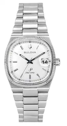 Bulova - Classic Super Seville 262kHz Precisionist Quartz 96B444 Men's Watch Stainless Steel Bracelet Dial - Silver