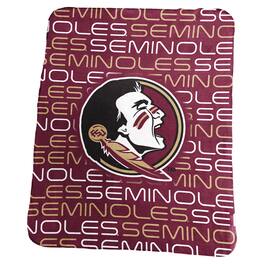 Logo Brands - Florida State Seminoles 50'' x 60'' Classic Repeat Fleece Blanket - Multicolor