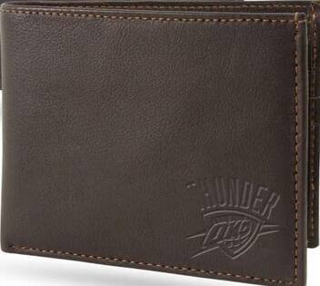 Alt View 2. Rico Industries - Oklahoma City Thunder Basketball - RFID Blocking Shield Leather Billfold Wallet - Multi.