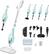 Front. Sweet - 10-in-1 Steam Mop, 1550W Detachable Handheld Steam Cleaner for Floor Cleaning, 16FT Cord, 2 Washable Pads - White Green.