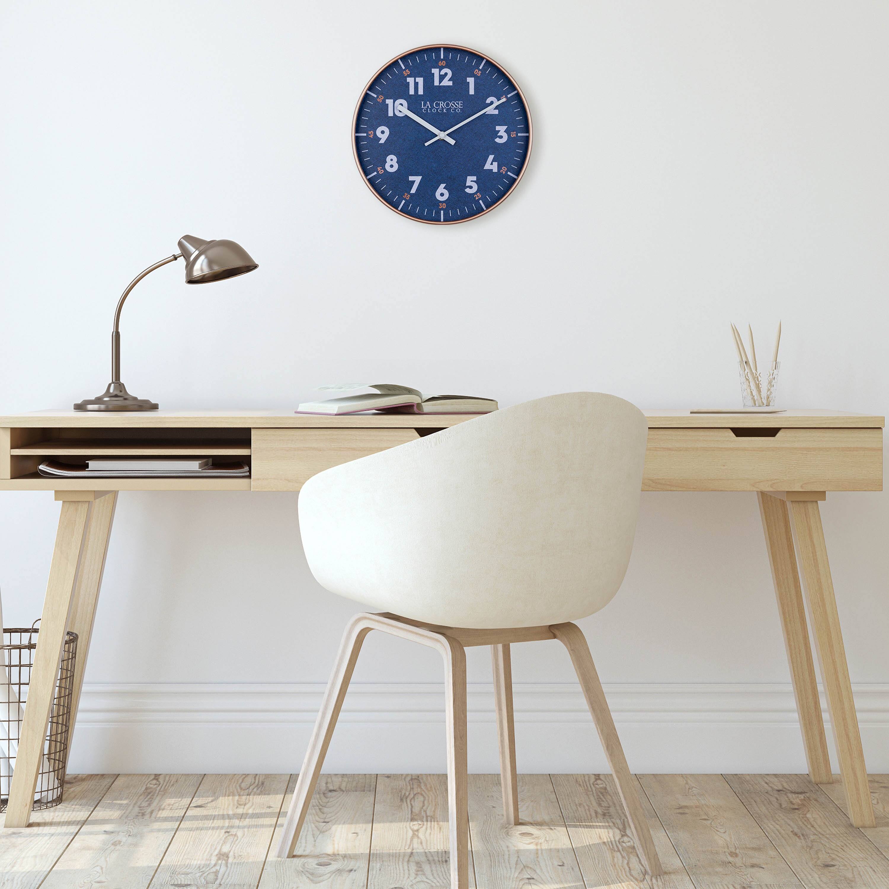 Alt View 2. La Crosse Clock Co. - 10.8 in. Portside Analog Quartz Wall Clock - Copper.