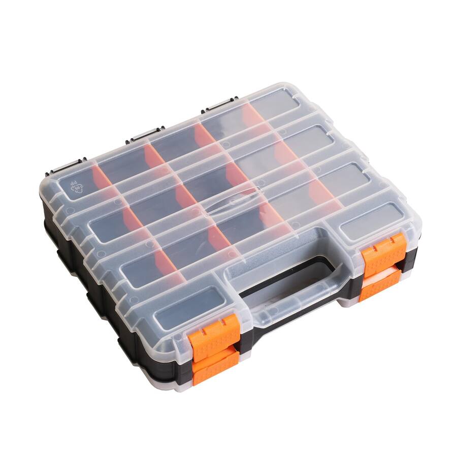 Fabibe 17 inch Plastic Tool Box 3 tiers Multi function Storage Portable ...