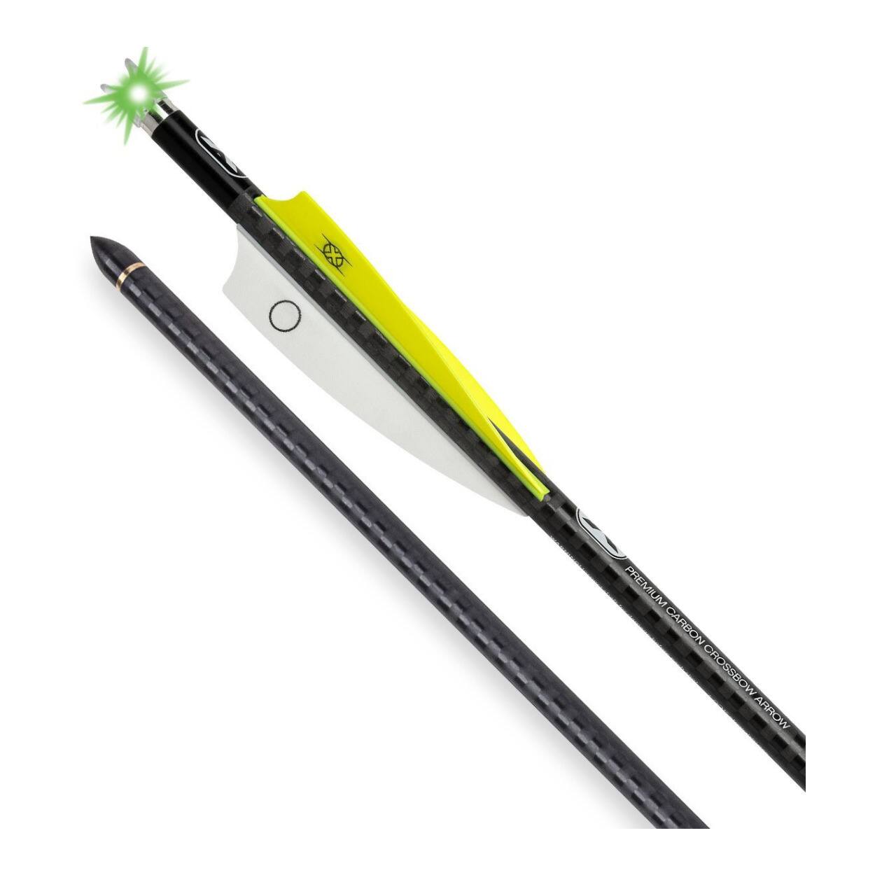 TenPoint - 16-Inch EVO-X Alpha-Blaze Lighted Carbon Crossbow Arrows (3-Pack) - Black
