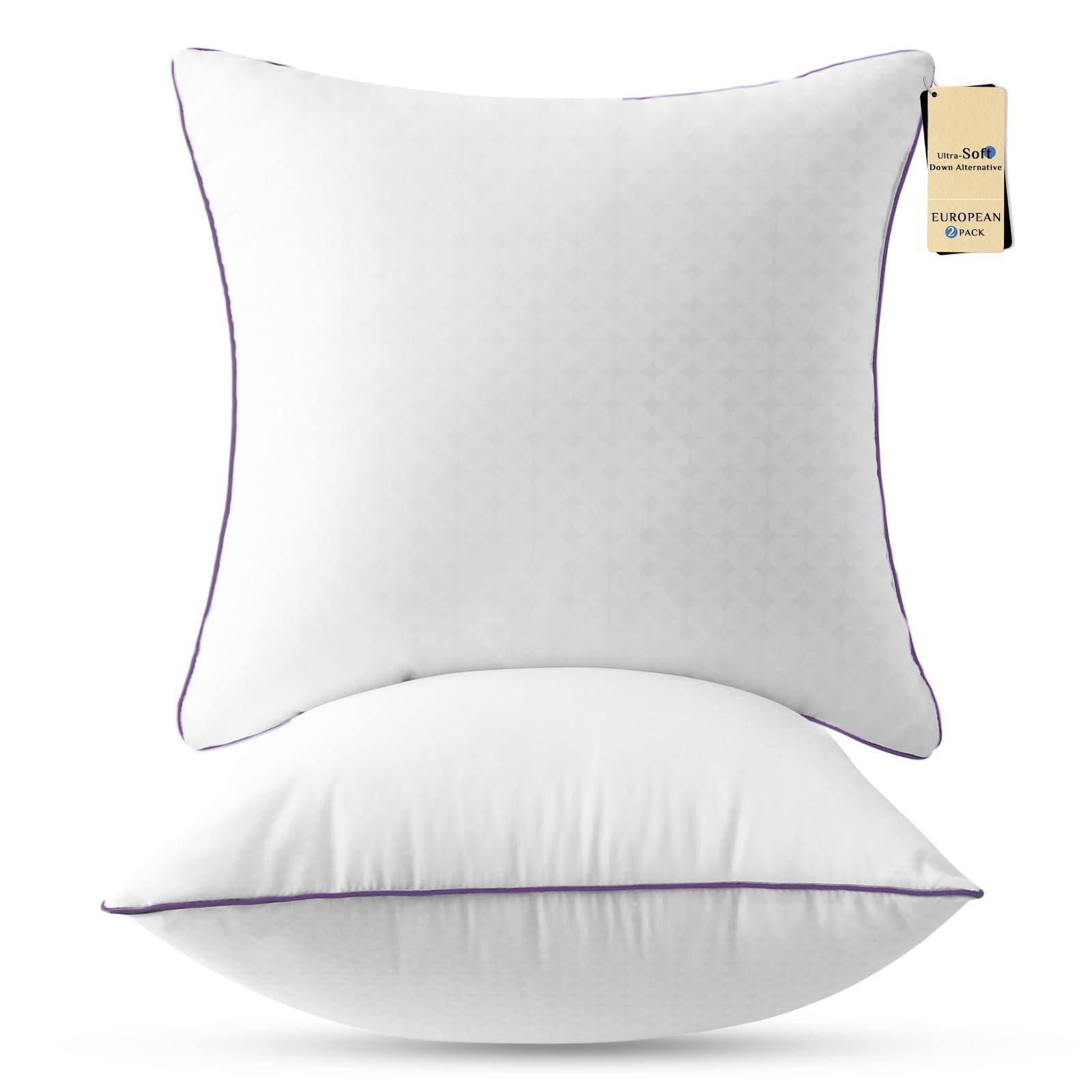 Paradigms Interiors - Euro Size Pillows 26'' X Bed Throw With Super Soft Down Alternative Fill Luxury Fluffy Hotel Quality For Co - European-2