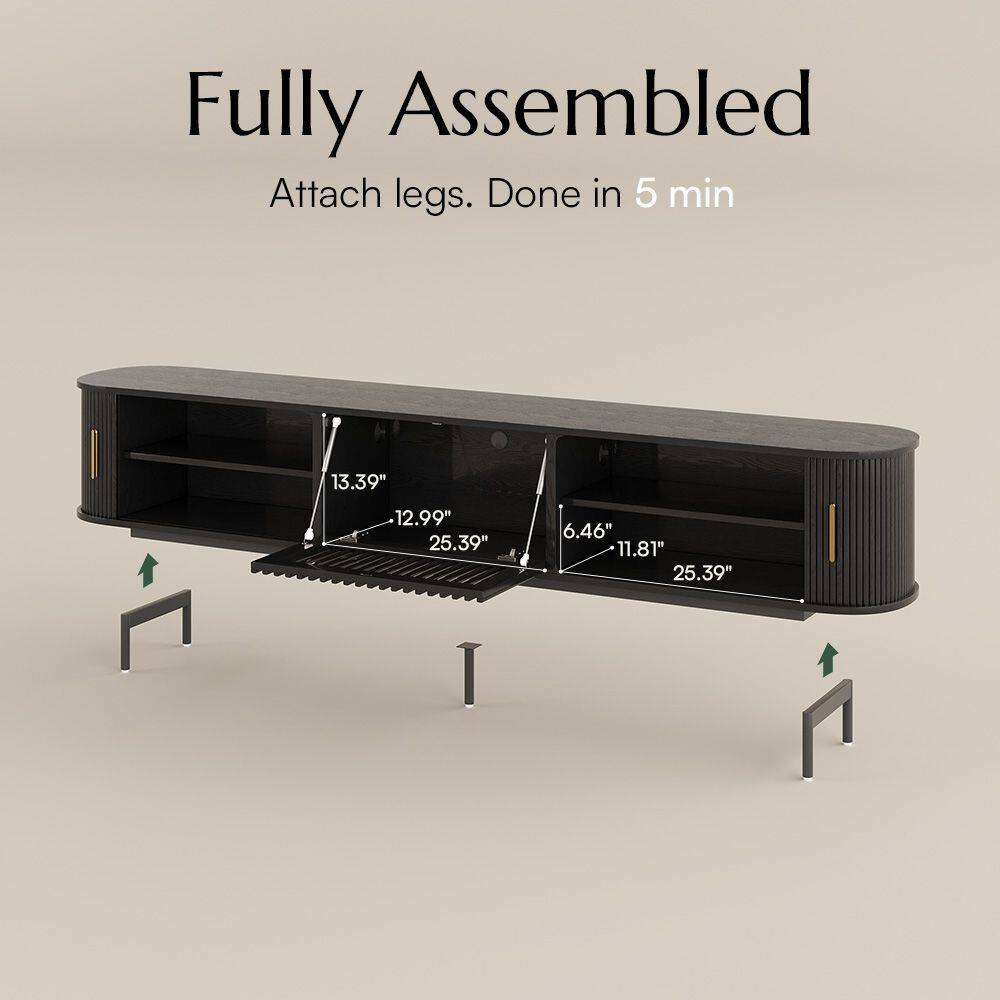 Fully Assembled  
Attach legs. Done in 5 min  

13.39"  
12.99"  
25.39"  
6.46"  
11.81"  
25.39"