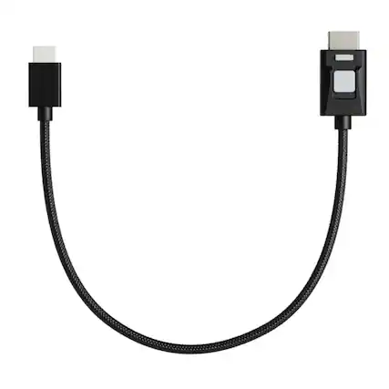 Front. Atomos - Atomos 4K60 HDR Locking High Speed Full HDMI to Mini HDMI 11.8 Inch Black Cable.