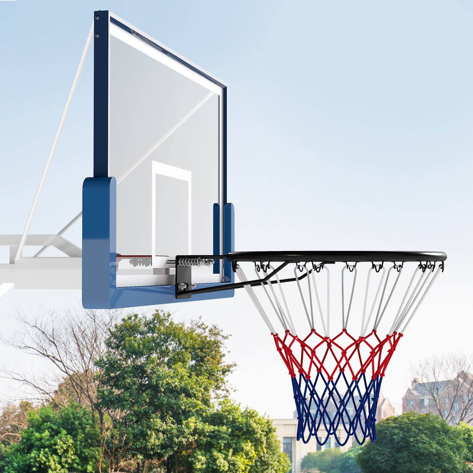 Alt View 1. Costway - Costway 18" Basketball Rim with Double Springs & All Weather Net for Indoor & Outdoor - Black.