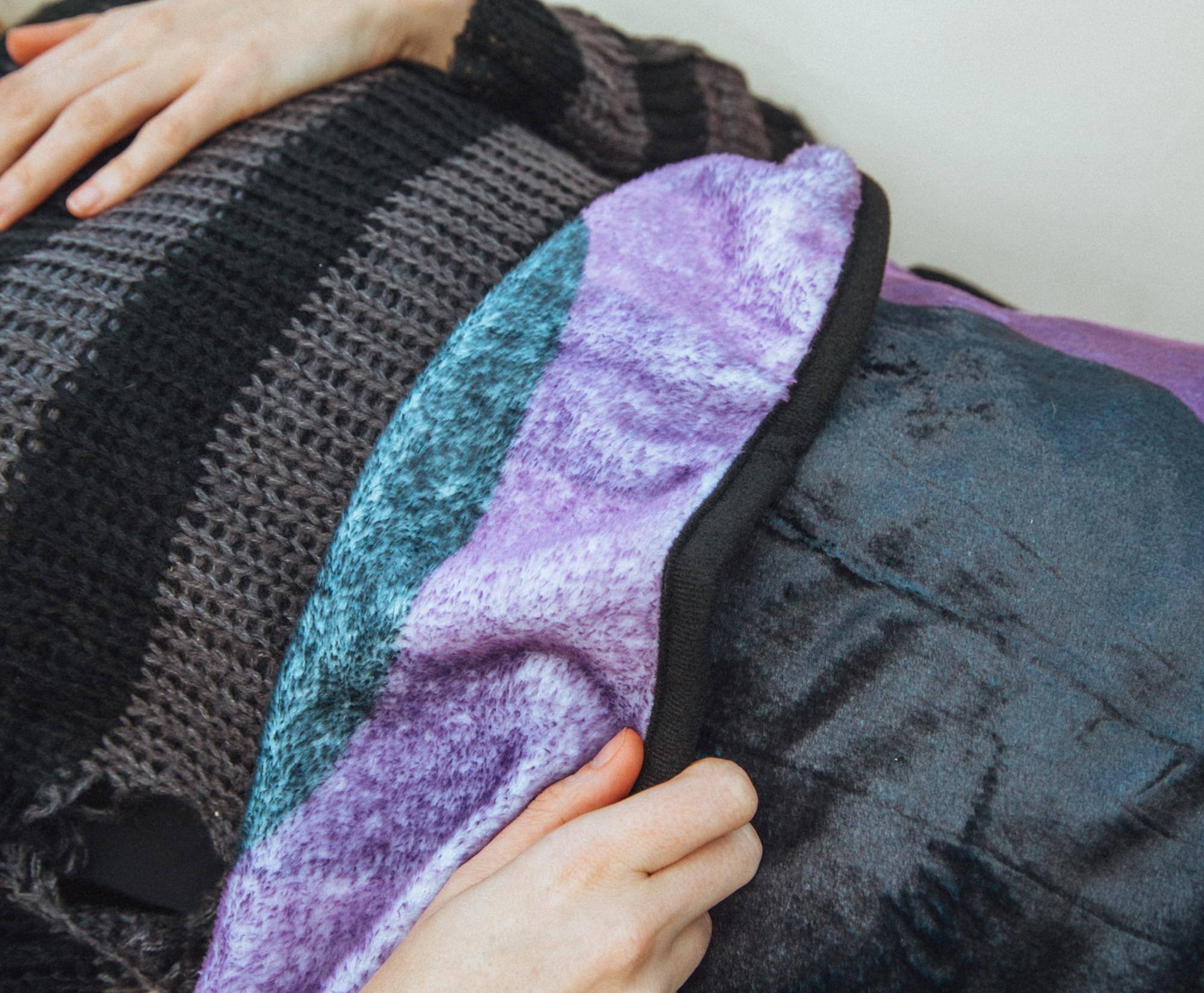 Alt View 4. Silver Buffalo - Addams Family Wednesday Cello Silhouette Fleece Throw Blanket | 45 x 60 Inches - Purple.