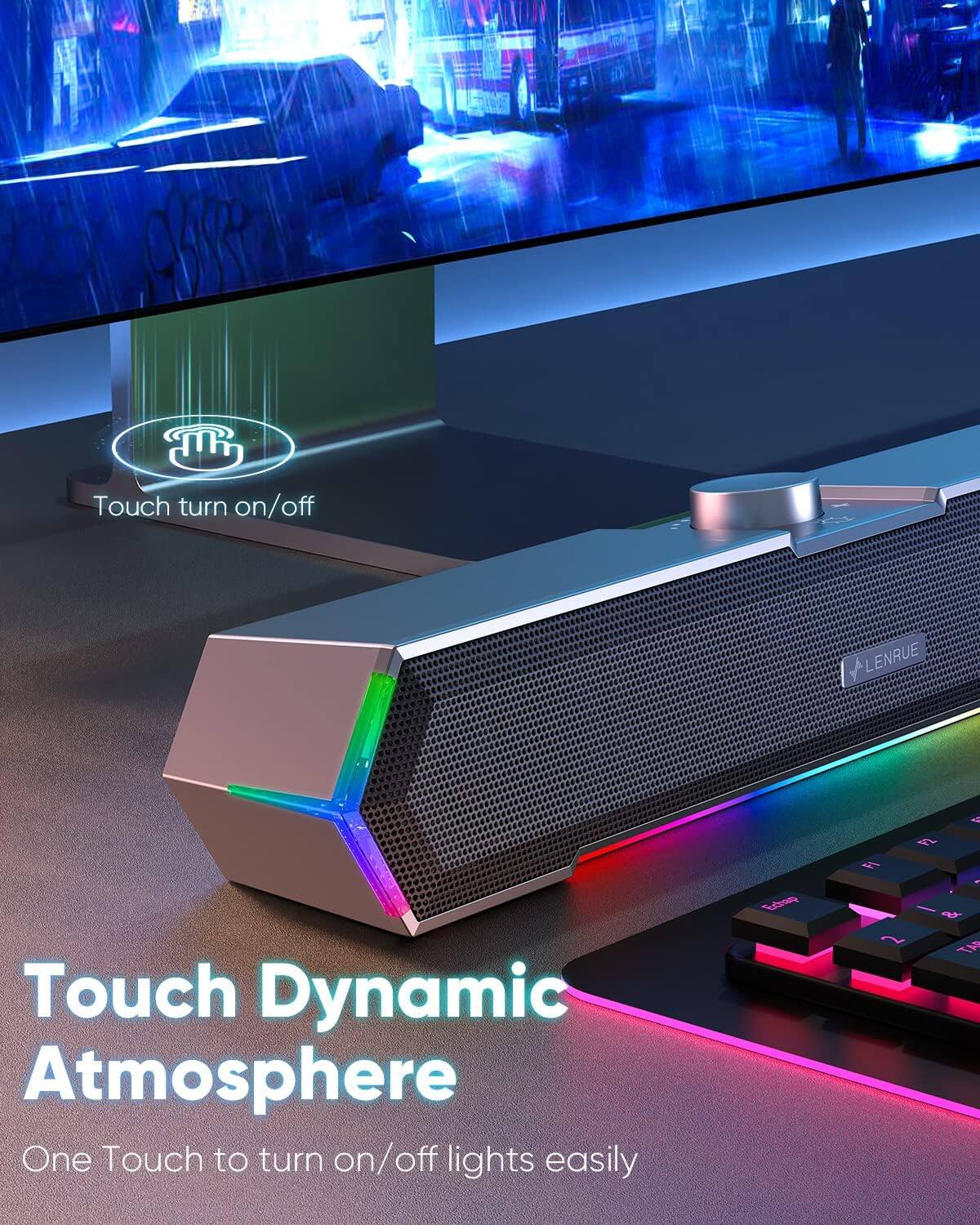Touch Dynamic Atmosphere  
One Touch to turn on/off lights easily  

Touch turn on/off  

LENRUE
