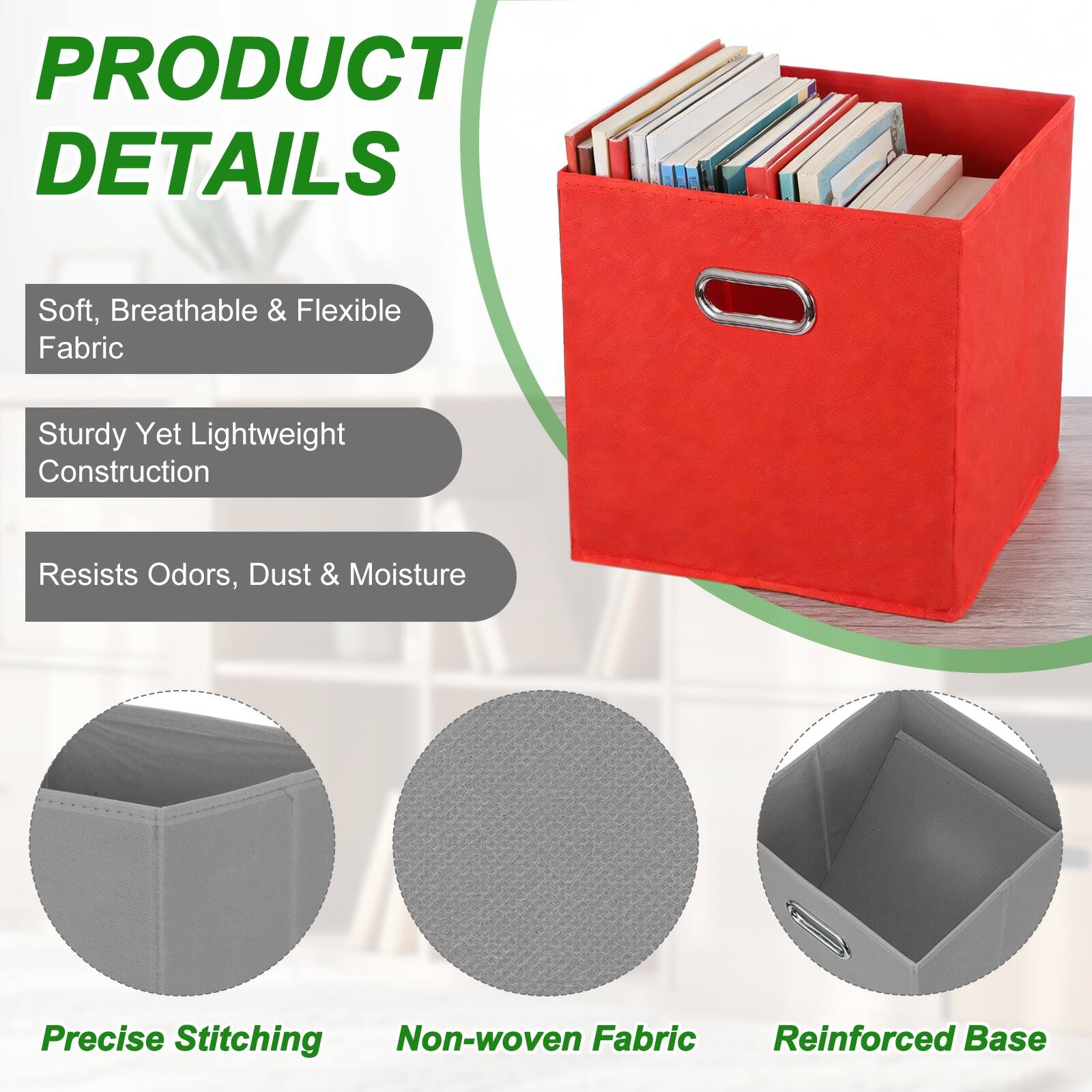 PRODUCT DETAILS

- Soft, Breathable & Flexible Fabric
- Sturdy Yet Lightweight Construction
- Resists Odors, Dust & Moisture
- Precise Stitching
- Non-woven Fabric
- Reinforced Base