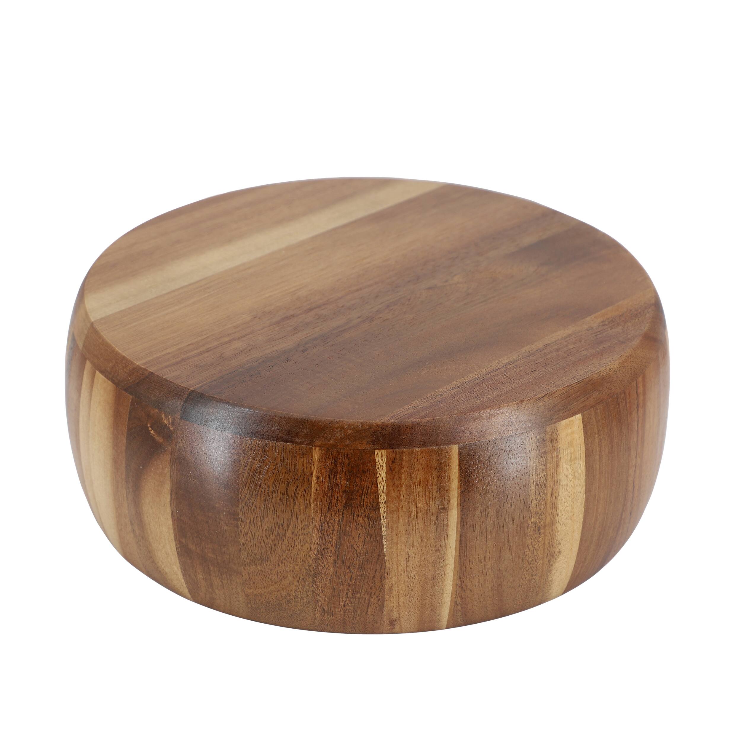 Alt View 2. MegaChef - MegaChef 9.75 Inch Acacia Wood Salad Bowl - Brown.