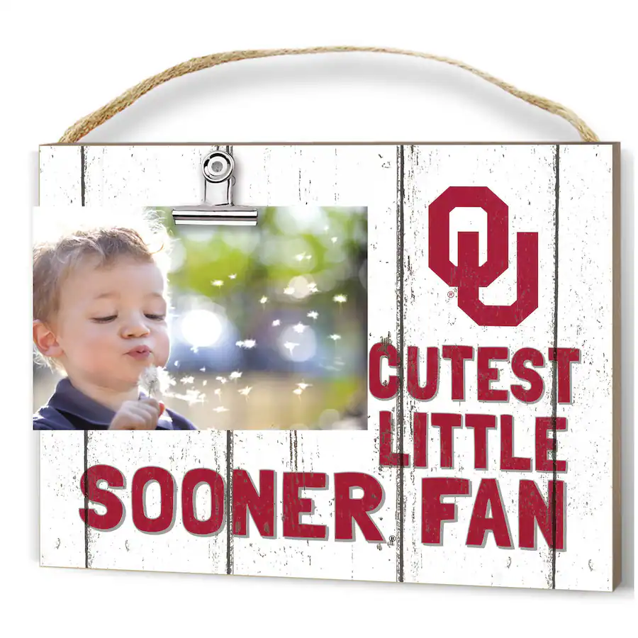 Jardine Oklahoma Sooners 8'' x 10'' Cutest Little Weathered Logo Clip ...