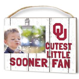 Jardine - Oklahoma Sooners 8'' x 10'' Cutest Little Weathered Logo Clip Photo Frame - White