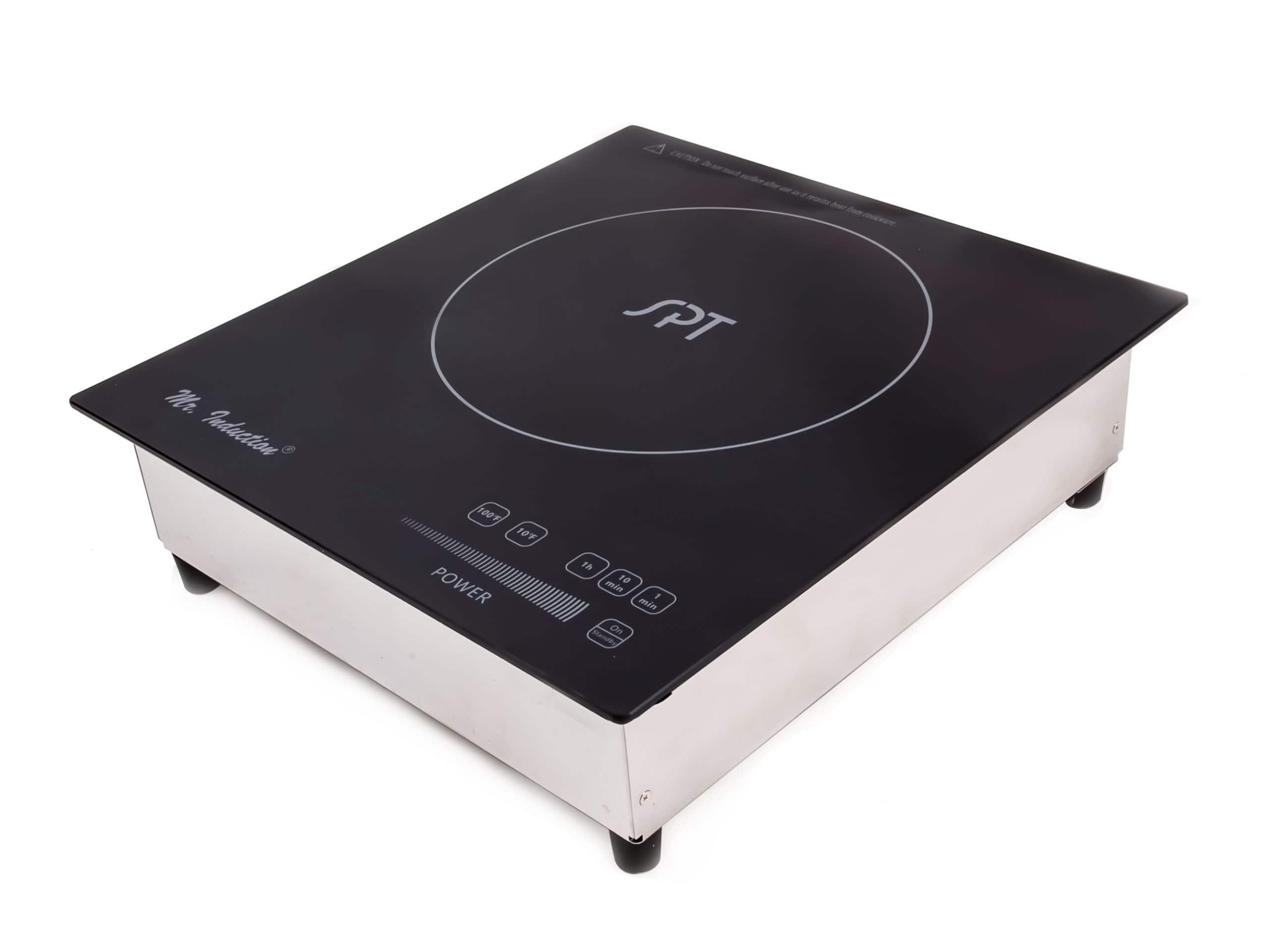 SPT - 1800W Built-In/Countertop Commercial Induction Cooktop - Black