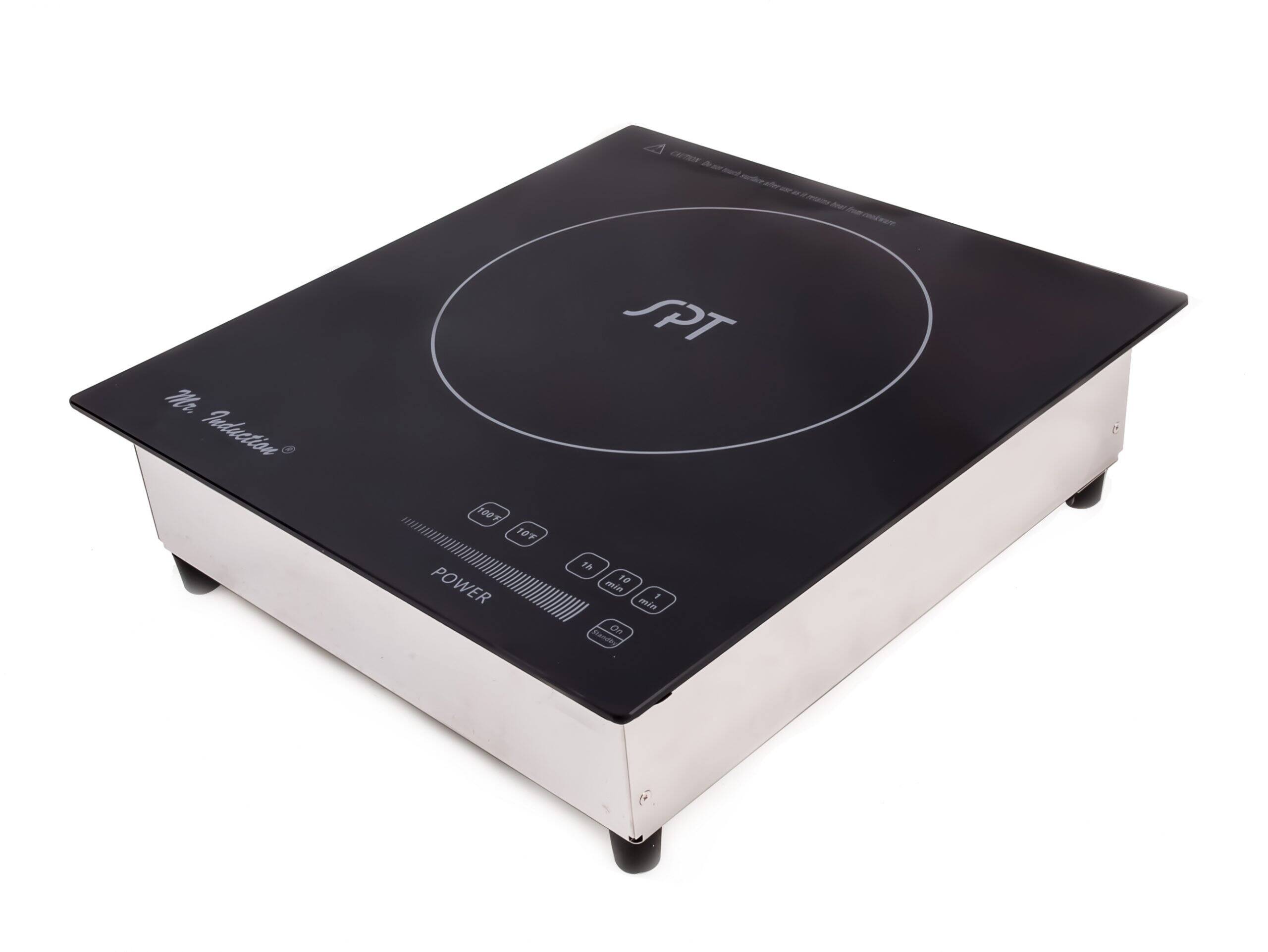 SPT - 1800W Built-In/Countertop Commercial Induction Cooktop - Black
