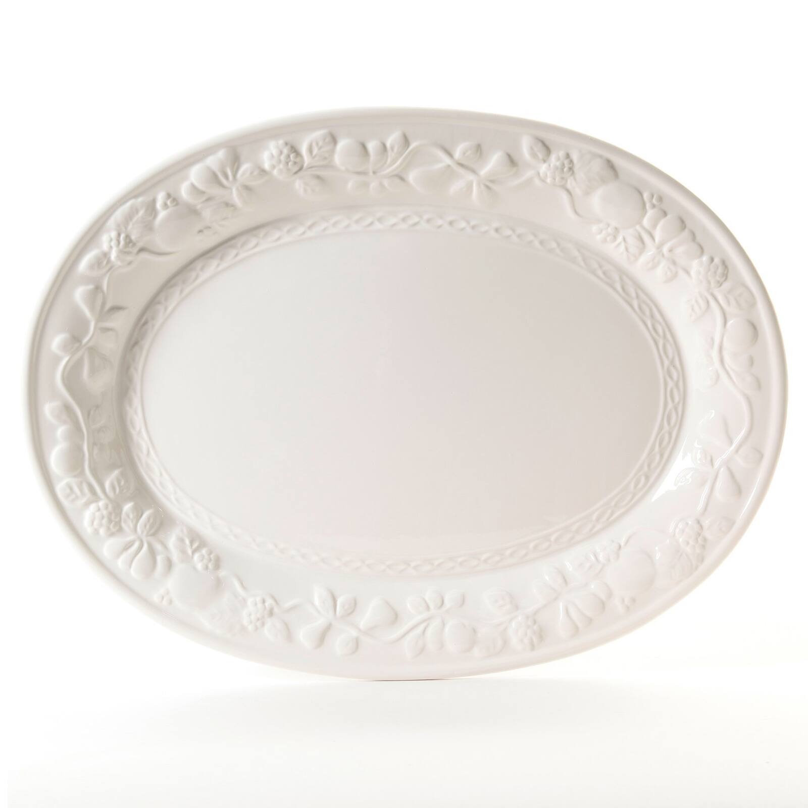 Alt View 3. Gibson - Gibson Home Fruitful 18.75 Inch Oval Platter - White.