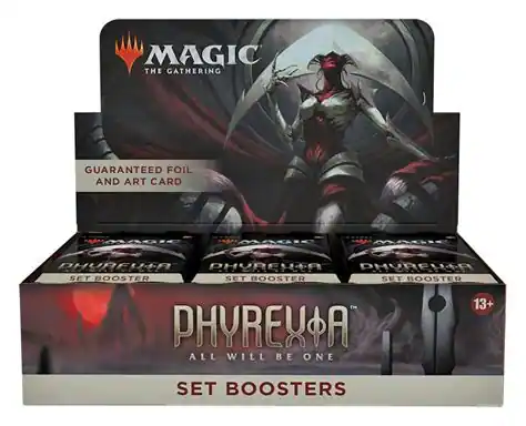 MAGIC THE GATHERING
GUARANTEED FOIL AND ART CARD
PHYREXA
SET BOOSTER
13+
ALL WILL BE ONE
SET BOOSTERS