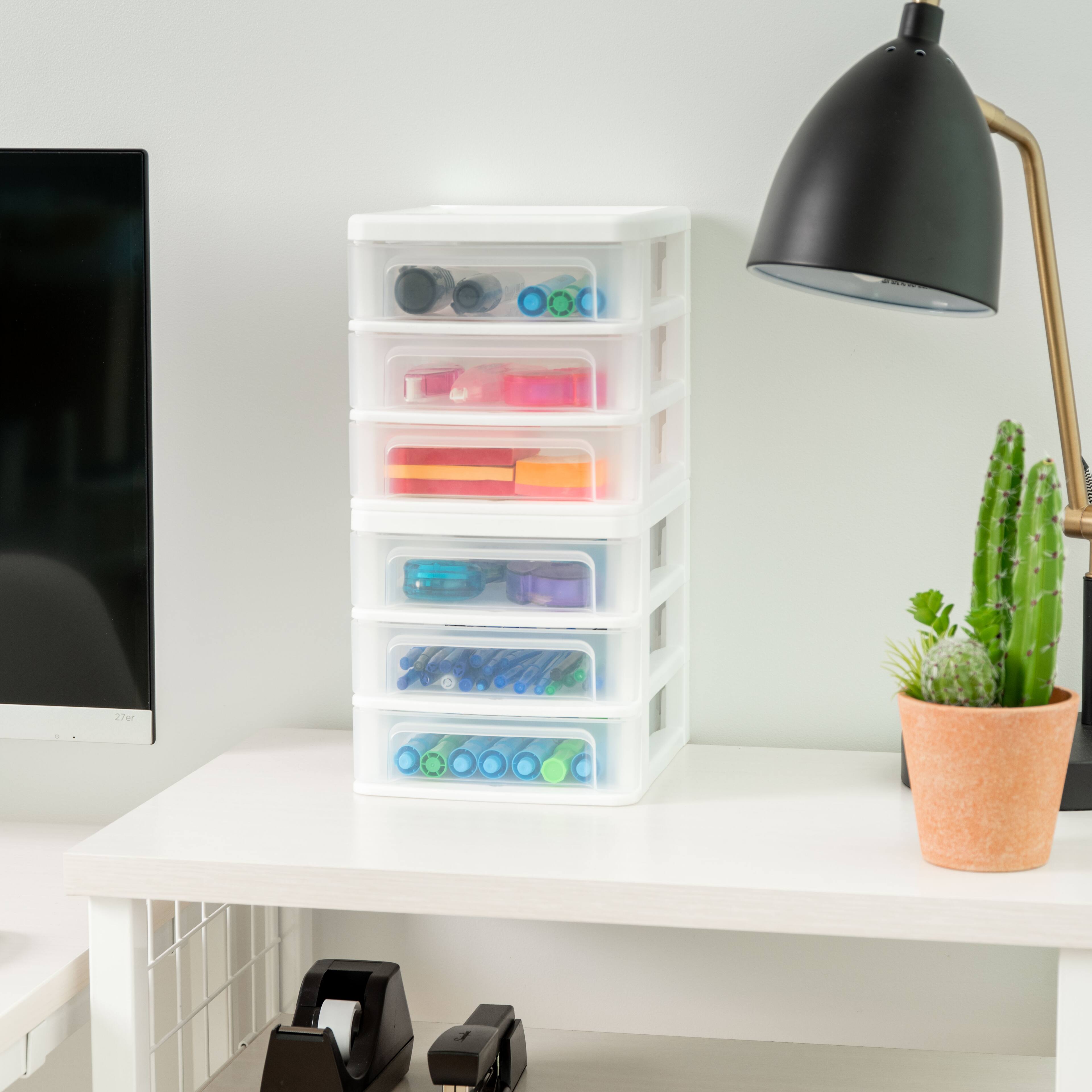 Alt View 4. IRIS USA - IRIS USA Plastic Clearview Desktop organize with Drawers.