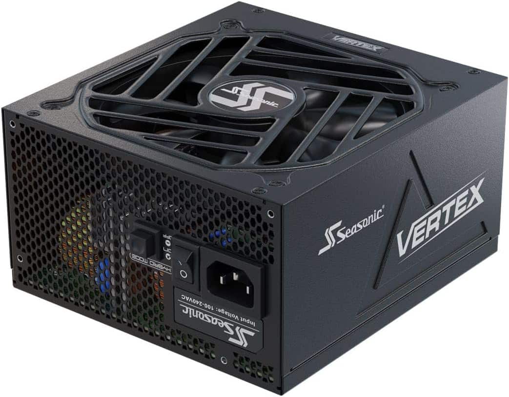 Seasonic VERTX  
Input: 100-240VAC  
Output: 240W