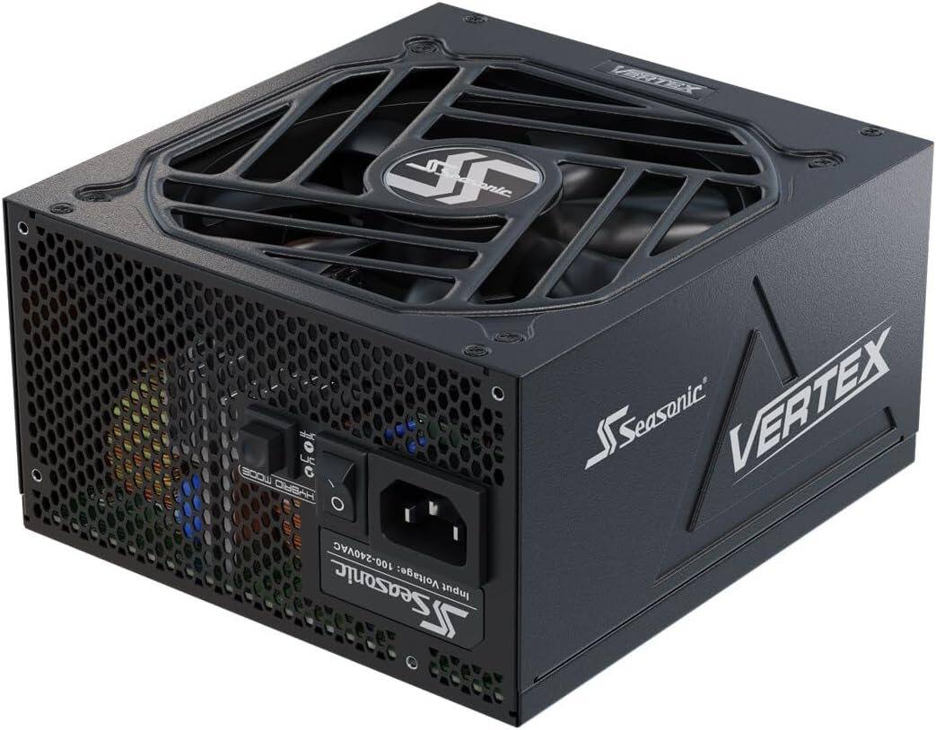 Seasonic VERTX
Input: 100-240VAC
Output: 240W