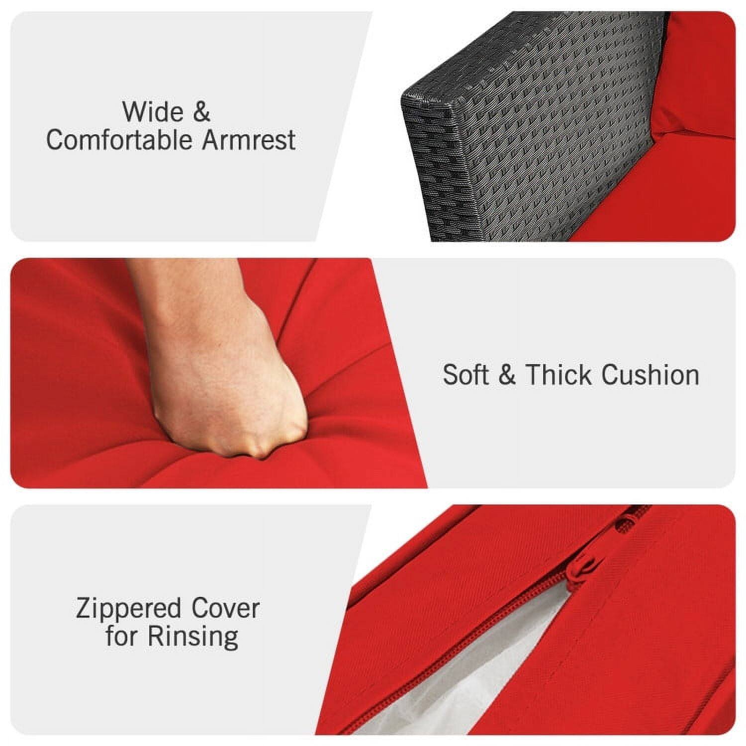 Wide & Comfortable Armrest  
Soft & Thick Cushion  
Zippered Cover for Rinsing
