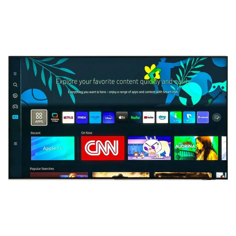 Explore your favorite content quickly and easily. Everything you want is here. Enjoy a range of apps and content with Smart Hub. 

- Netflix
- Max
- Sameung
- Disney+
- TV
- Hulu
- Tubi
- Alexa
- Samsung
- Internet
- Apple TV
- On Now
- CNN
- My SWEe AUDRINA

Popular Searches