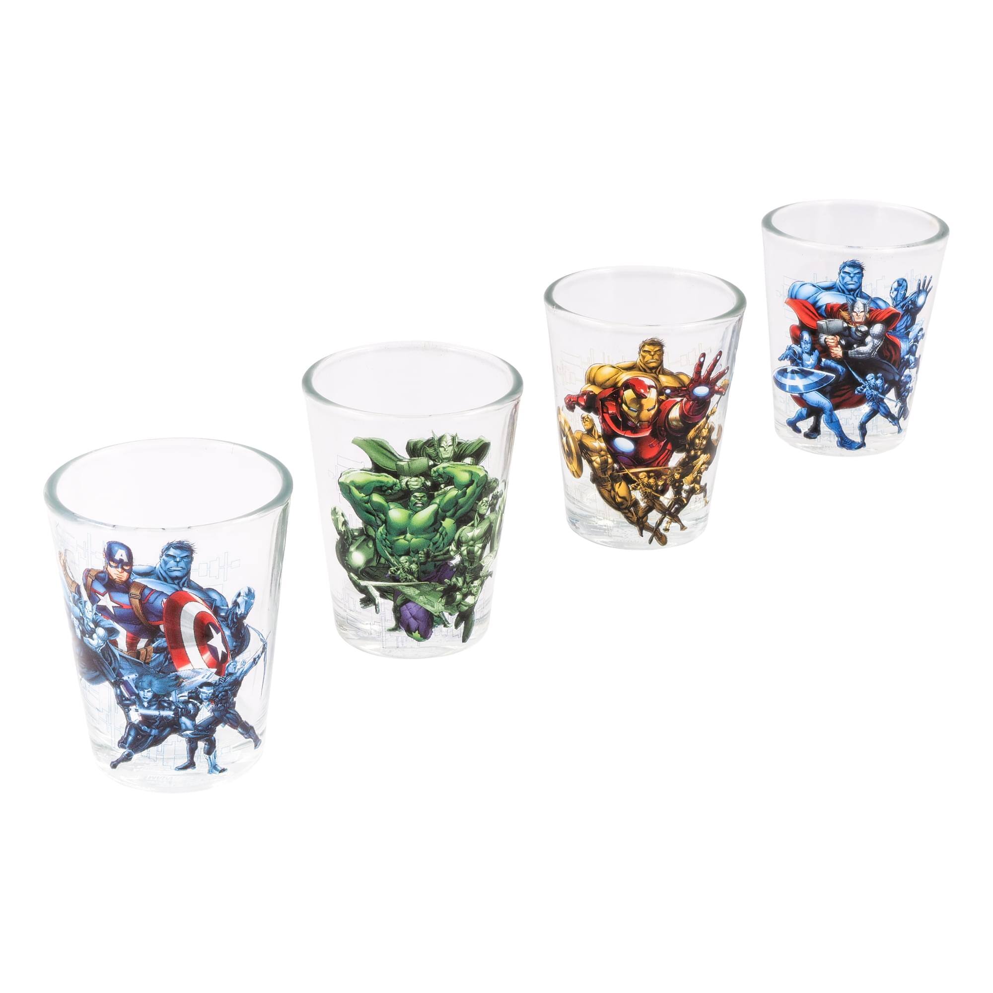 Alt View 10. Silver Buffalo - Marvel Avengers 2-Ounce Mini Shot Glasses | Set of 4 - Multi-Colored.