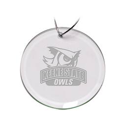 Jardine - Keene State Owls 3'' Round Glass Ornament - Multicolor