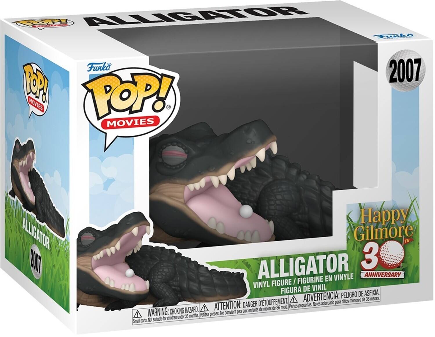 POP! MOVIES ALLIGATOR 2007 Happy Gilmore 3 ANNIVERSARY VINYL FIGURE / FIGURINE EN VINYLE / FIGURA DE VINIL

WARNING: CHOKING HAZARD. Small parts. Not suitable for children under 36 months.
