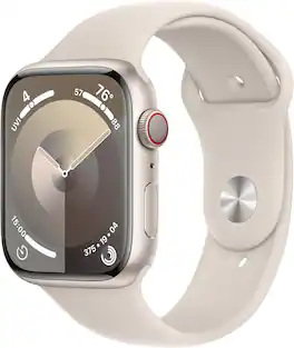 Refurbished Excellent - Apple Watch Series 9 Aluminum 45mm A2984 (GPS + Cellular) - Starlight - (2023)