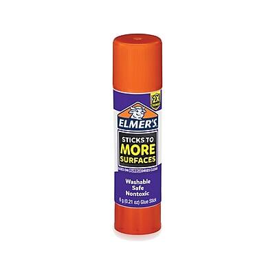 2X ELMER'S STICKS TO MORE SURFACES  
Washable Safe Nontoxic  
1/8 oz (21 g) Glue Stick