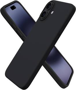 Ornarto - Designed for iPhone 16 Plus Case 6.7", Liquid Silicone 3 Layers Full Covered Protective Cover - Black