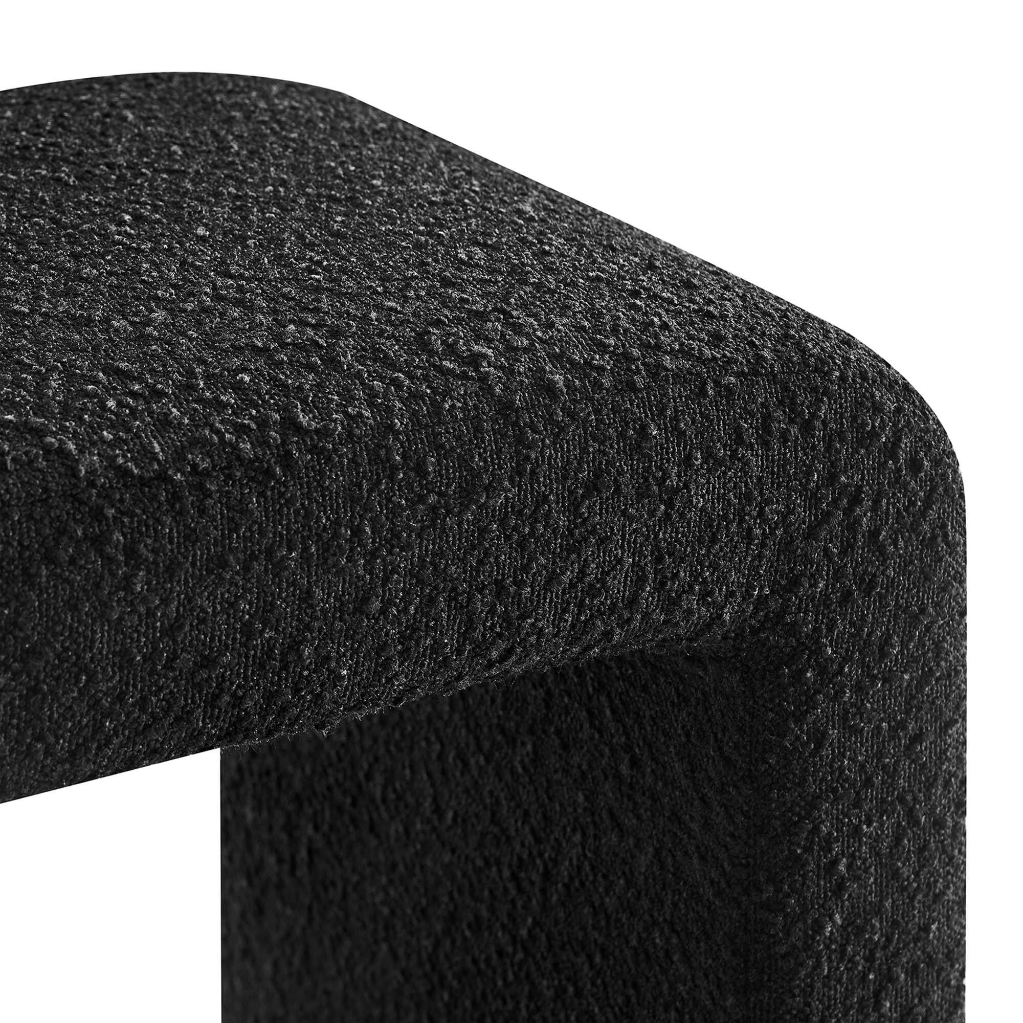 Alt View 3. Modway - Simba Boucle Fabric Waterfall Stool by Modway - Black.