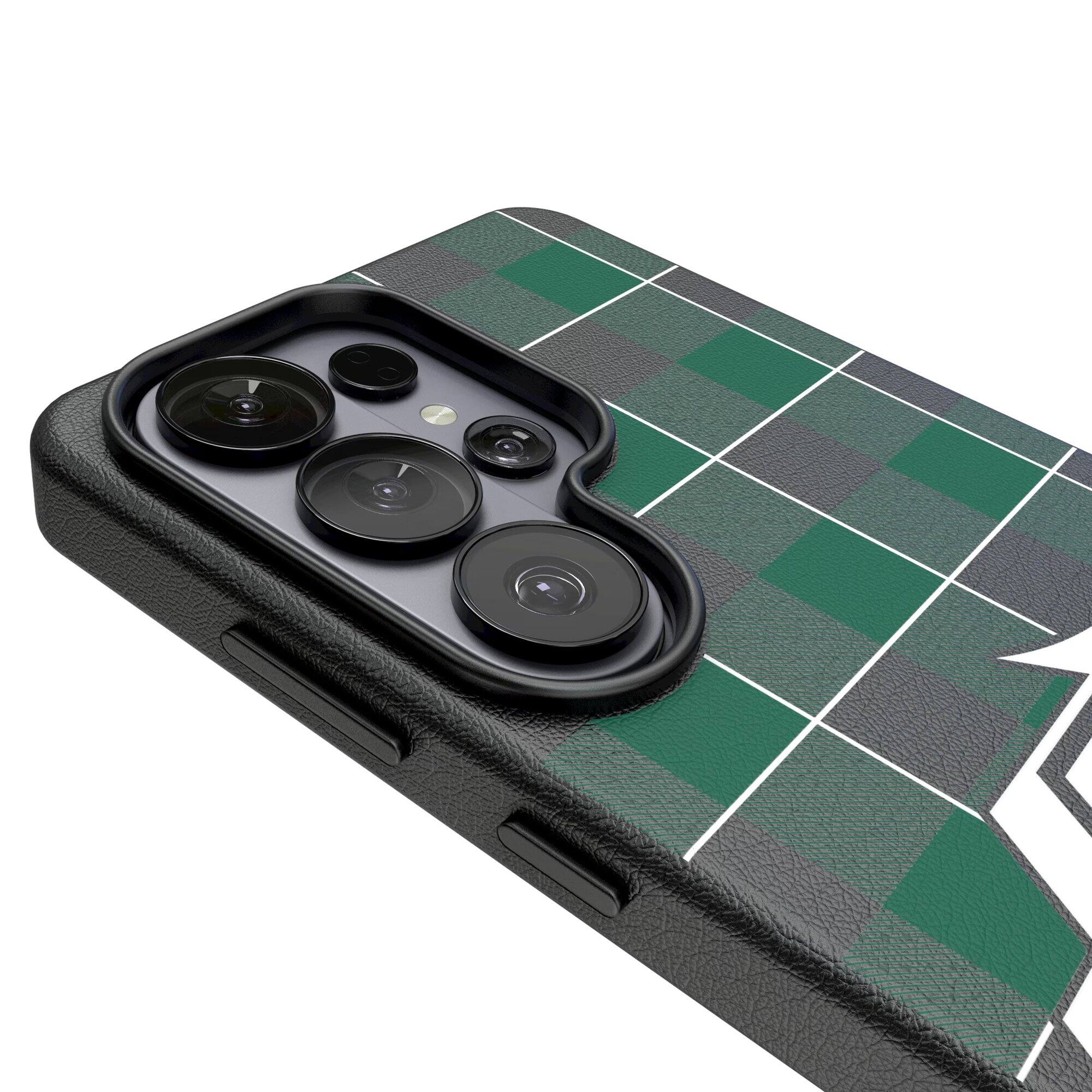 Alt View 2. Keyscaper - Plaid Galaxy Magnetic Bump Case - S25 Ultra - Black.