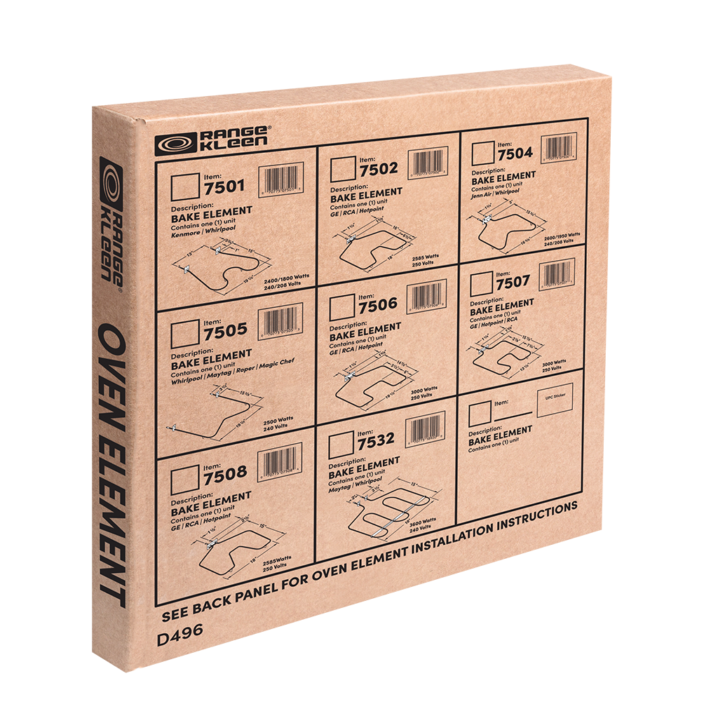 KLeen RANGE OVEN ELEMENT

RANGE KLeen - Item: 7504
Bin_er: 7502
Ea Description ELEMENT BAKE unit 7501 - 2
Description: ELEMENT Conaina  BAKE JennAi ana  unn Description: Comfaina Natppine BAKE ELEMENT DE ECA  ul Conhains ane rip a Kenmaro 20/09 Wum BAu/280 suTs VA UTA -ES nuts Mur na 2400/1800  7507 240/208 tem: 7506 Descriptor ELEMENT BAKE -  T en Combaine ma Description: e /Nerpalot 7505 BAKE ELEMENT - ama 4T T Canfains Hetpoint Description: GE RCA BAKE ELEMENT unit Magle Chef aue uT ana E Roper F nuTs Cenhaine Mayiag Whirlpoof - Mt m  - - -Am 2000 Muma SA0 N Mem Deecription: ELEMENT 7532 BAKE C wT - -ena Memn: Descriptione ELEMENT 7508 BAKE 4 -d ana Carohaine Whirda Maytag Description: ELEMENT BAKE (7] uNi EE INSTRUCTIONS Confains TRCA Hotppie  MUTS GE W -  INSTALLATION PSEAGM asa Fielihe ELEMENT FOR OVEN PANEL SEE BACK D496