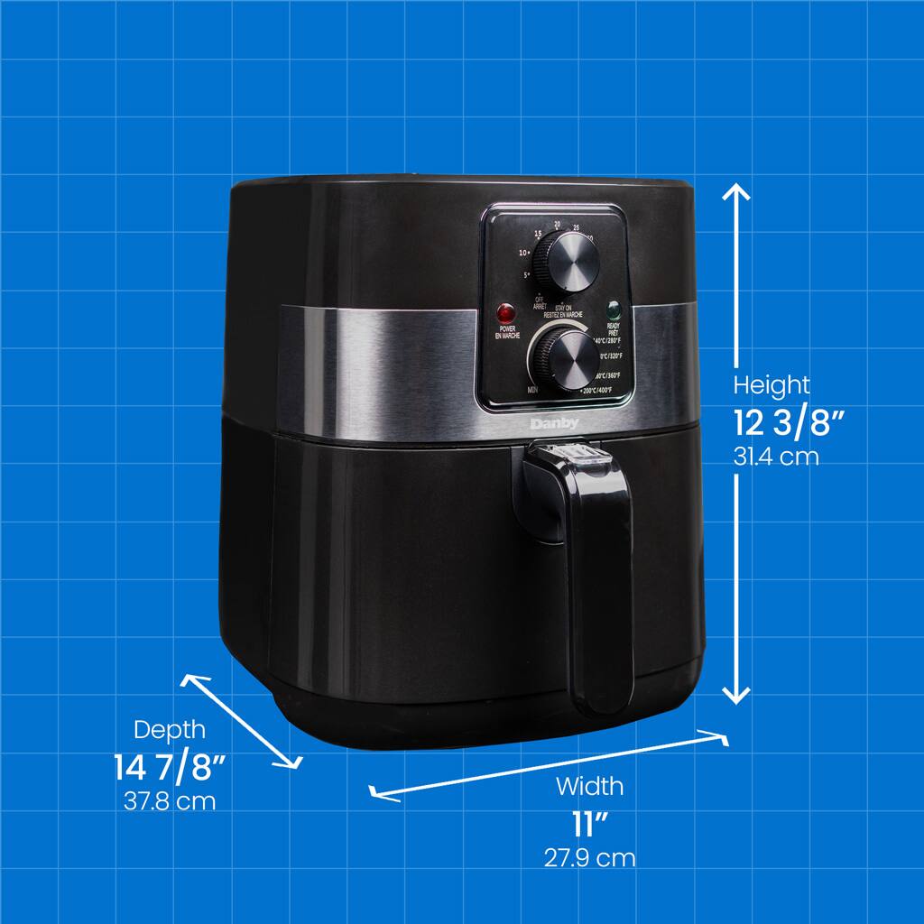 Danby Height 12 3/8" 31.4 cm Depth 147/8" 37.8cm Width 11" 27.9 cm