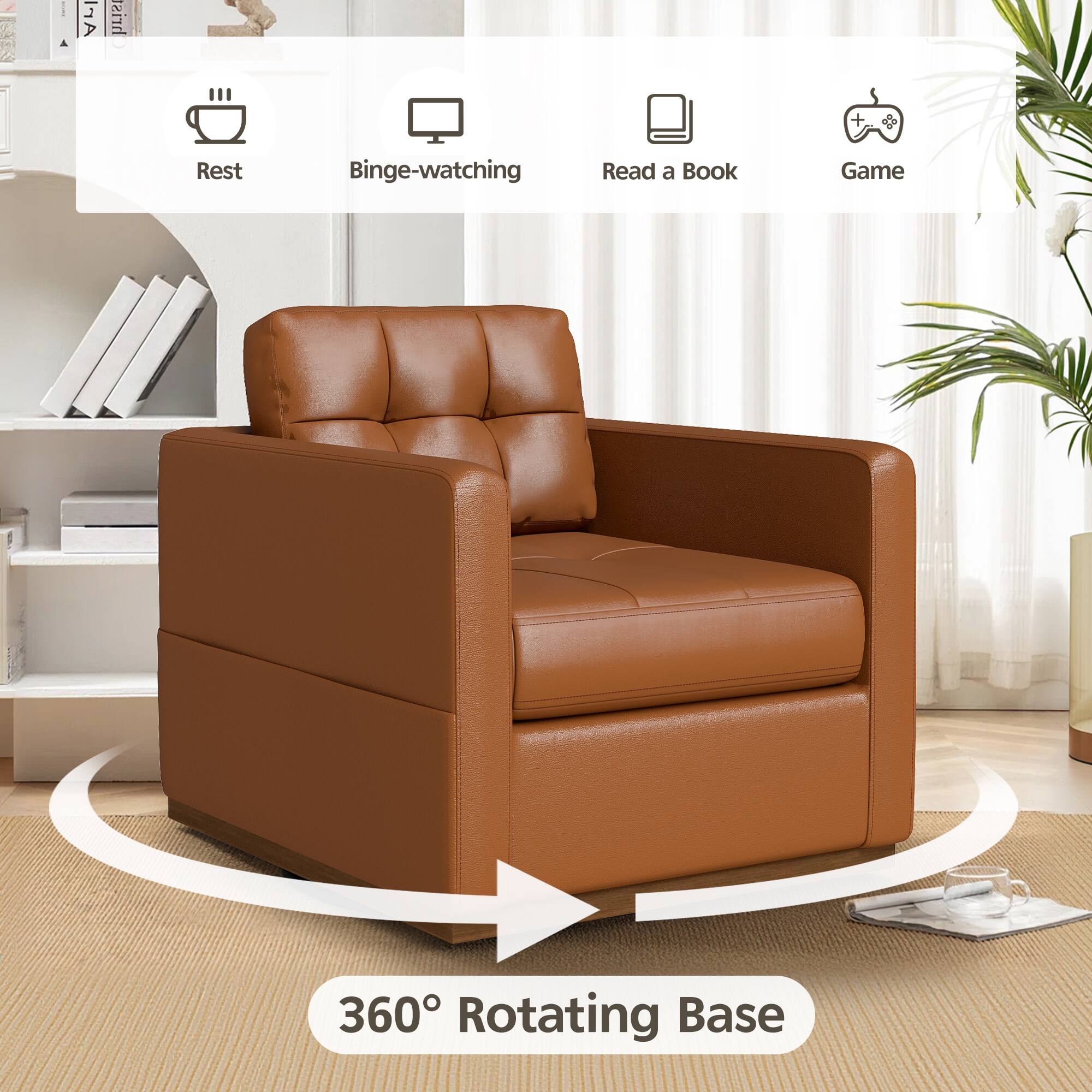 - Rest
- Binge-watching
- Read a Book
- Game
- 360° Rotating Base