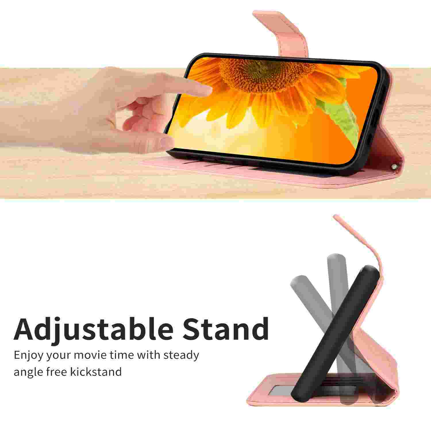 Adjustable Stand  
Enjoy your movie time with steady angle free kickstand
