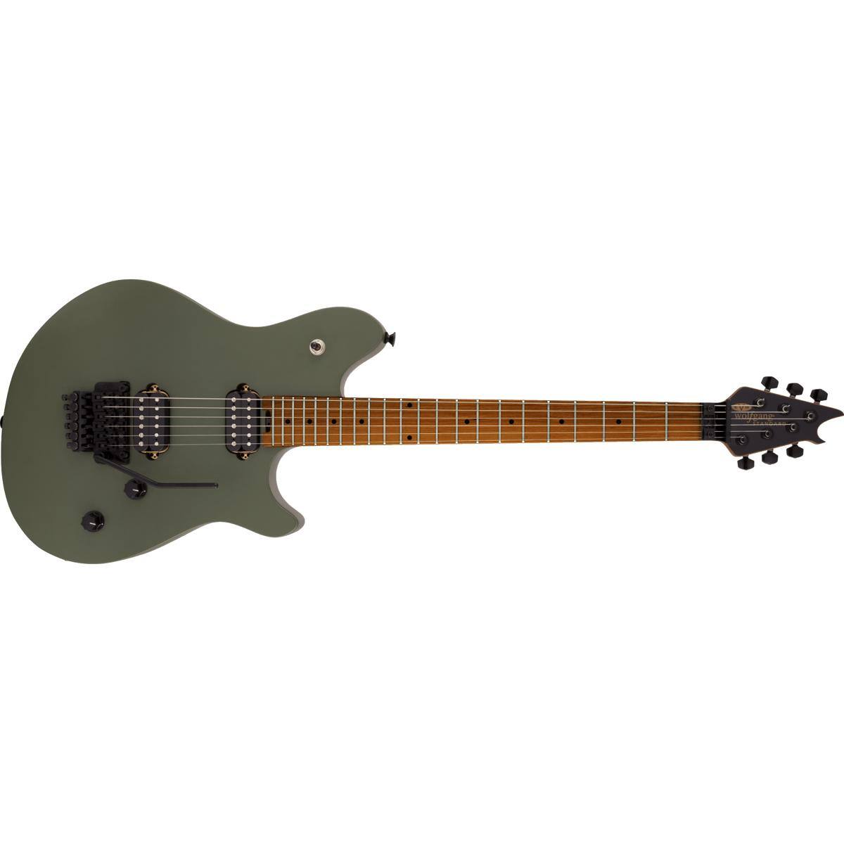 Alt View 2. EVH - EVH Wolfgang WG Standard Electric Guitar, Matte Army Drab.