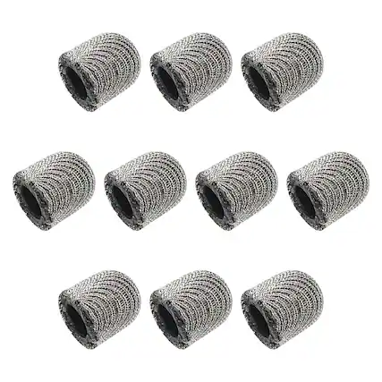Front. Unique Bargains - 12pcs 5mm Conductive Fiber Fine Tips Universal Replacement for Capacitive Touch Screen Stylus Pen - Silver Grey.