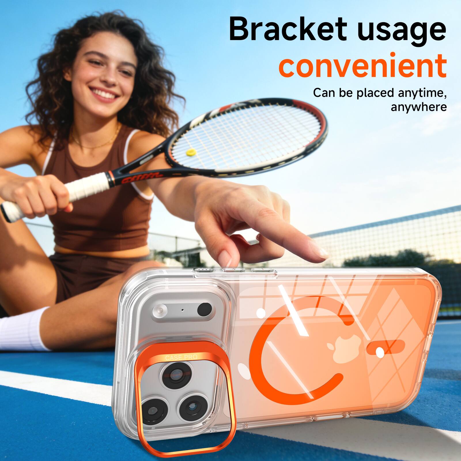 Bracket usage convenient  
Can be placed anytime, anywhere  
CM CASE PRO