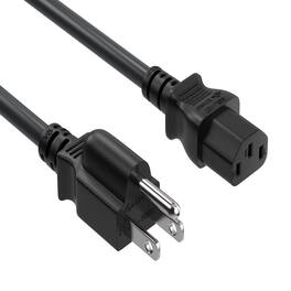Sanoxy - Cables and Adapters; 2 PACK of 1ft Universal Power Cord (IEC320 C13 to NEMA 5-15P) - Black