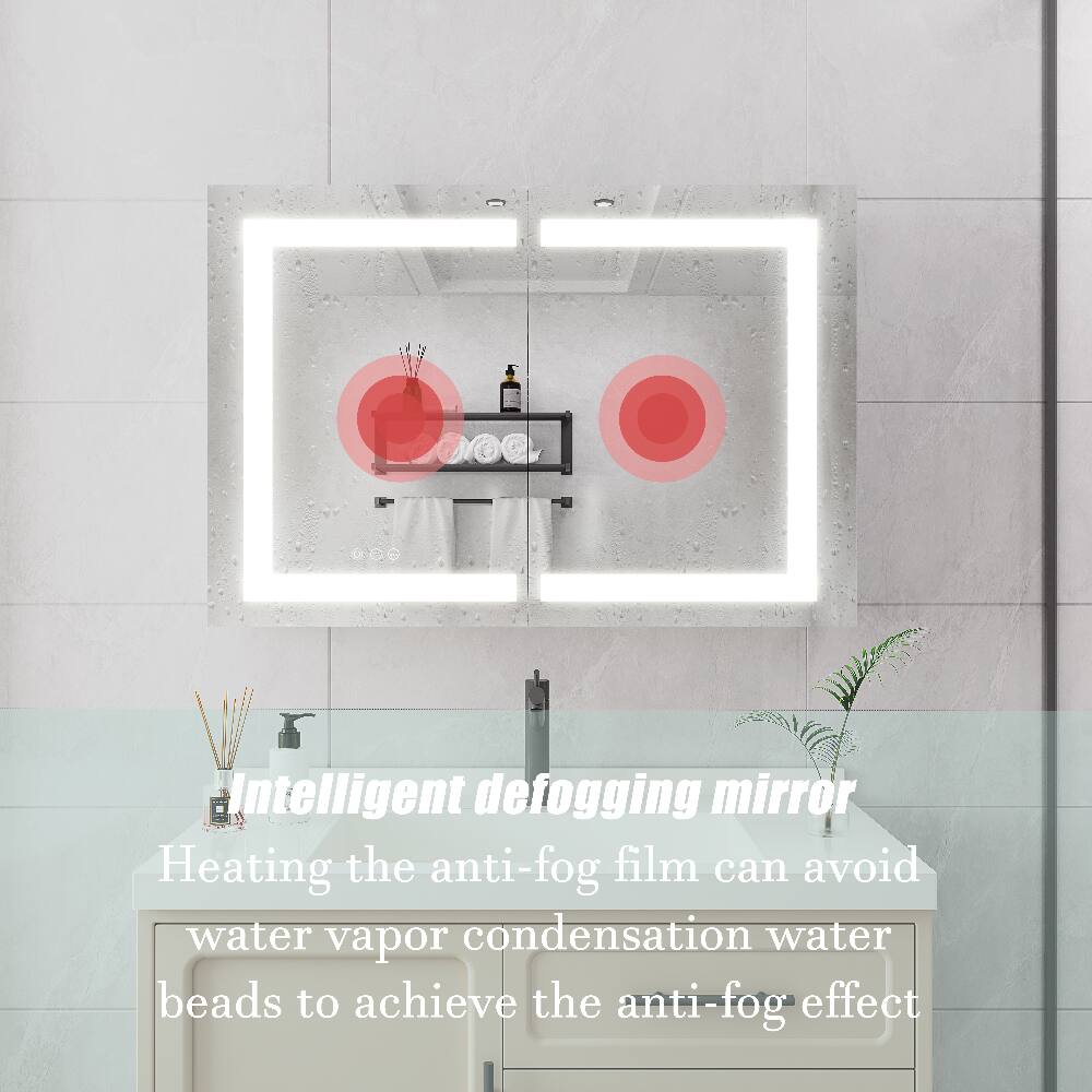 Intelligent defogging mirror  
Heating the anti-fog film can avoid water vapor condensation water beads to achieve the anti-fog effect