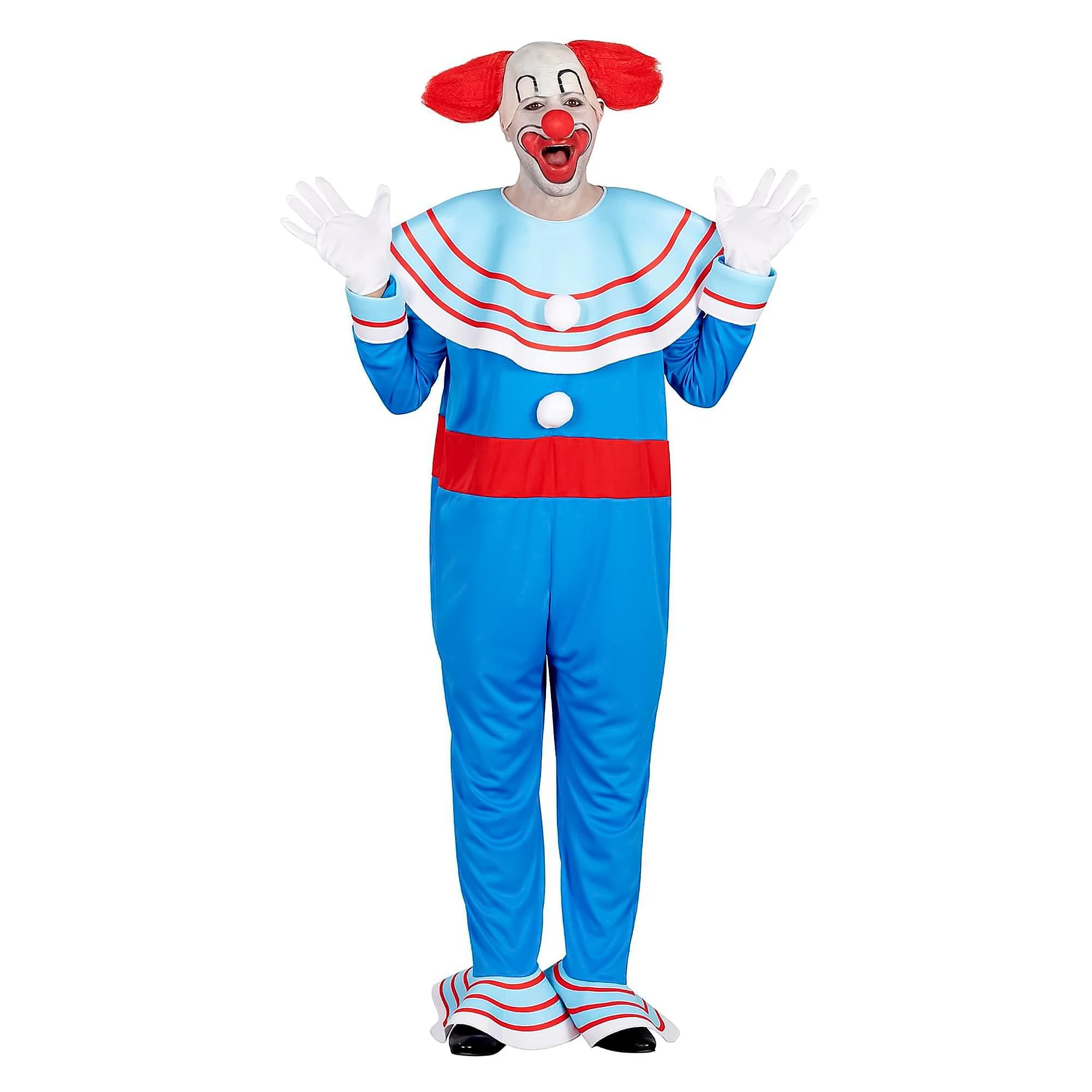 Front. Busy Bee - Bozo The Clown Adult Costume | X-Large - Blue.