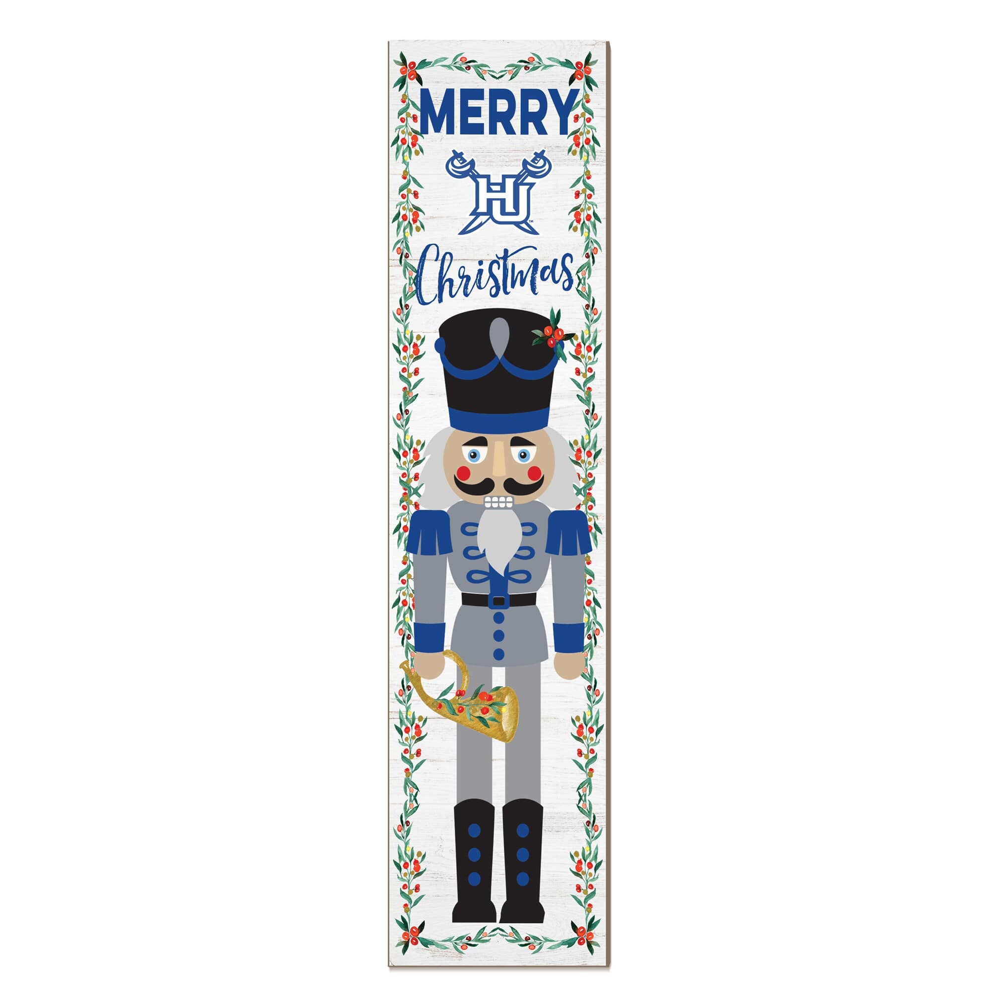 Jardine - Hampton Pirates 11" x 46" Nutcracker Holiday Leaner Sign - White