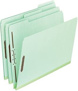 Pendaflex - Heavy Duty Pressboard Expansion Fastener Folders, 2"Expansion, 1/3 Cut Tabs, Letter Size, Leaf Green, 25/Box - Light Green