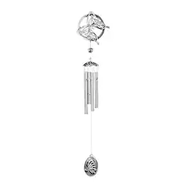 FC Design - 28" Long Pewter Butterfly Wind Chime Outdoor Patio or Garden Hanging Decoration - Multi-Color