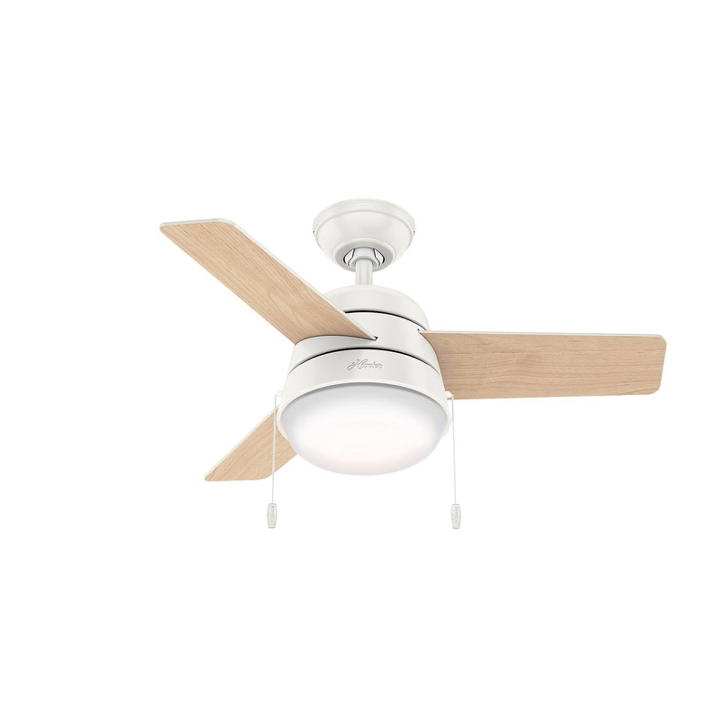 Angle. Hunter - Hunter Aker 36 in. White LED Indoor Ceiling Fan.